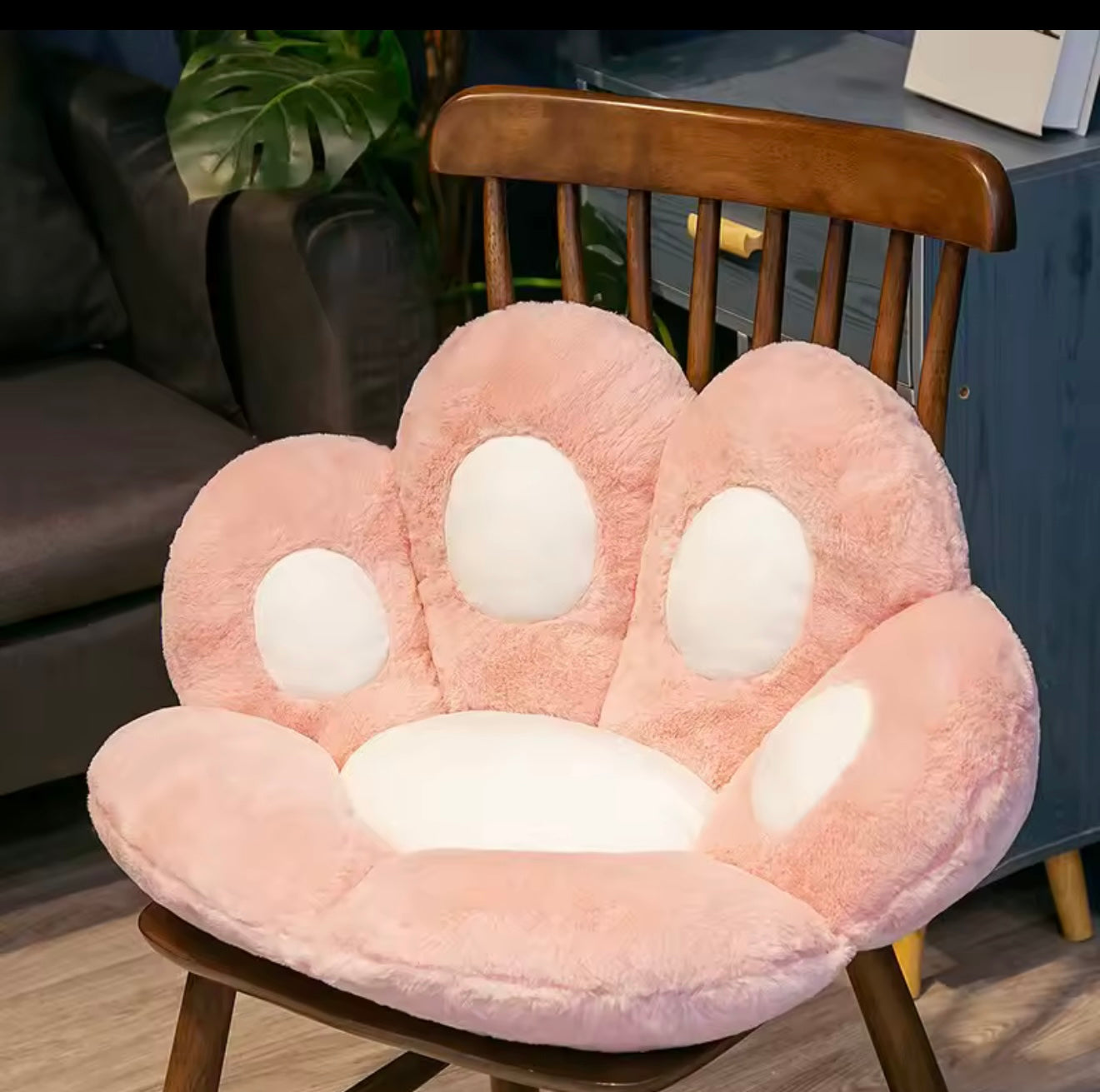 Kissen Pfote 🐾 Weiß/Grau/Rosa