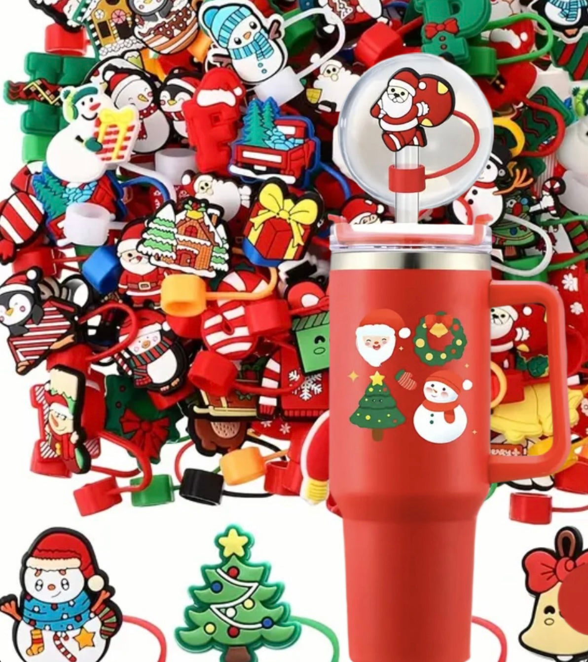 Strohhalm Abdeckung Weihnachten 2+1 gratis