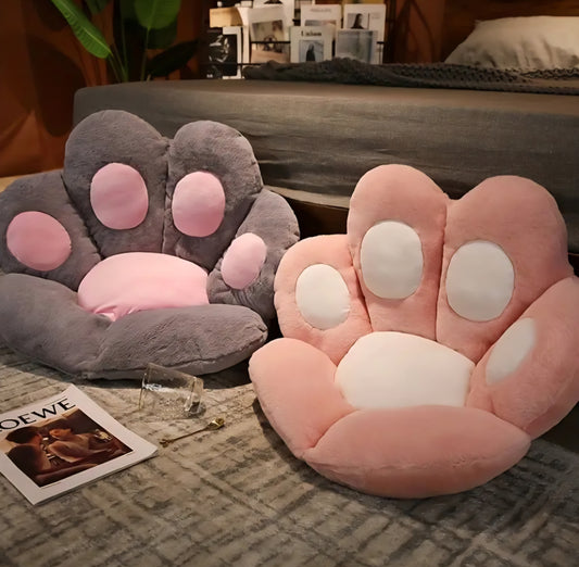 Kissen Pfote 🐾 Weiß/Grau/Rosa